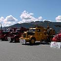 Antique trucks on display as well, all restored and all driven here.