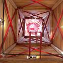 A view straight up the lighthouse tower.  (I'm flat on my back).