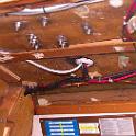 The white through-hull fitting in the middle of the picture is for the deck mounted nav electronics.
