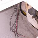 The grey cables are data cables, a pair of three wire with shield, a four wire with shield and a 10 conductor.  There's some 12 gauge power cable and another run of 16 gauge power cable, just in case.