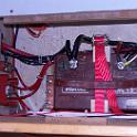 Here's the relocated starter battery, with the main switch and various high current fuses.