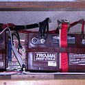 And the house battery.  Another home made buss bar, again made from 1/4" thick copper plate.