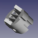 First step was to build a solid model and just look at it for a bit.  This was a good excuse to use something called FreeCAD, which is a new parametric based 3D CAD program.  It's only in version .14, but works VERY well, and is a whole lot more intuitive than what I'm using now.   Currently, I use Vector, which I paid a small fortune for.  Vector is quirky enough just drawing something in 2D and darn near impossible to create a 3D model.  Every time I want to do some 3D drafting, I have to go back to the tutorials and start all over.   What Vector does spectacularly well and extremely easily is generate GCode for machining purposes, once you have a drawing. This alone is worth the (considerable) expense.  Hopefully, I'll be able to figure out how to export from FreeCAD and generate code using Vector. For this project, I just drew everything twice.