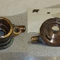 Here's two views of the pump body.  I gave it a good cleaning, solvent initially, then dishwashing liquid, but did not use anything abrasive.