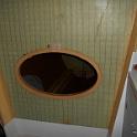 The hole to the first sail locker.